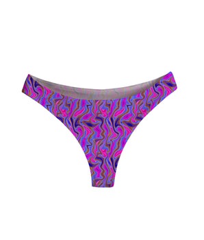 Psychedelic Neons Mid-Rise Modal Thong
